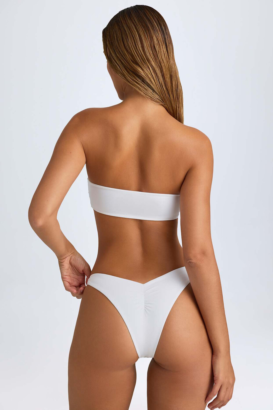 bandeau bikinitop in het wit