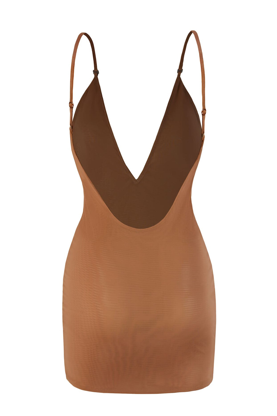 intimates mini-jurk van zacht mesh in honingkleur