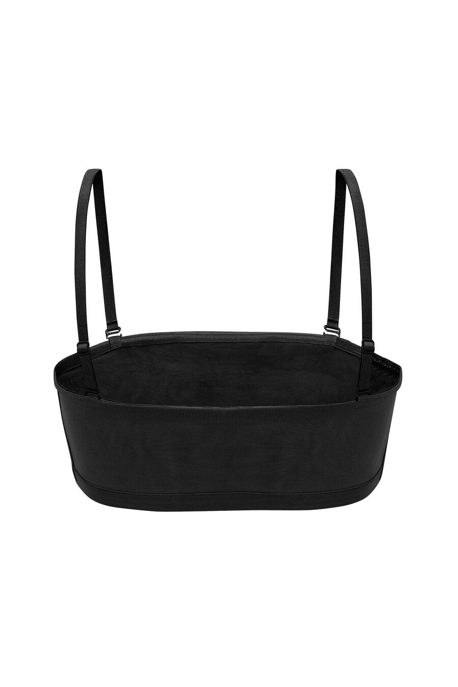 zachte mesh bandeau-bh in zwart