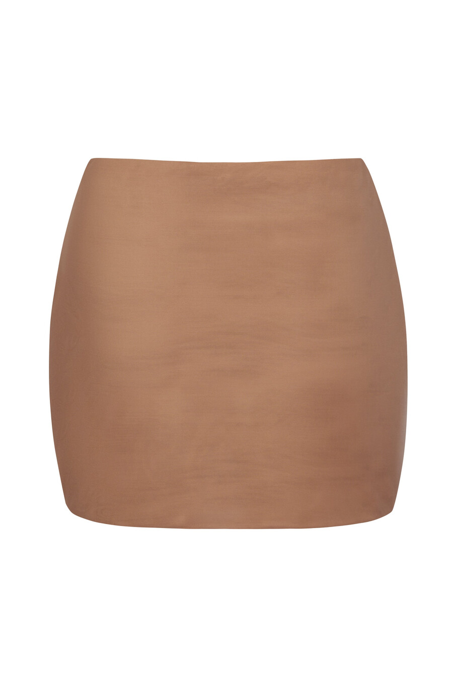 zachte mesh micro minirok met lage taille in honingkleur