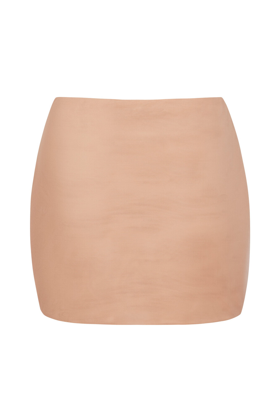 zachte mesh micro minirok met lage taille in warme perzikkleur