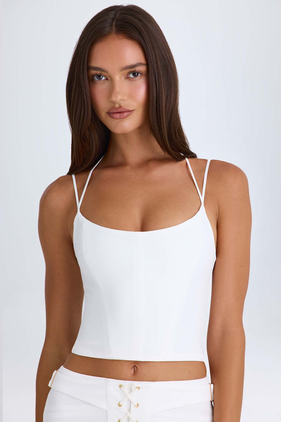 haltercorsettop in wit